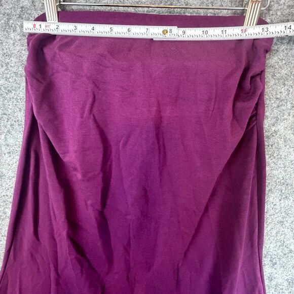 OGL Move MaxWarm Mermaid Maxi Skirt Womens Medium Purple Viscose Side Ruched - Picture 4 of 7
